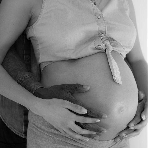 Cynthia Brown à quelques jours de son accouchement. Avril 2017.