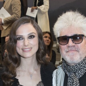 James Righton, son épouse Keira Knightley et Pedro Almodovar - Défilé Chanel, collection croisière 2018 au Grand Palais à Paris. Le 3 mai 2017. © Olivier Borde/ Bestimage