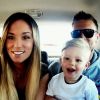 Benjamin Machet, ex-candidat des Anges, sa compagne Sarah et leur fils Tao.