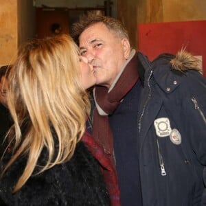 Exclusif - Jean-Marie Bigard et sa femme Lola Marois (Bigard) à l' Avant-première du film "Vive la crise" au Pôle Cinéma et audiovisuel de Saint-Ouen, le 8 janvier 2017. Le film sortira en salles le 10 mai 2017. © Daniel Angeli - Stephane Mulys / Bestimage