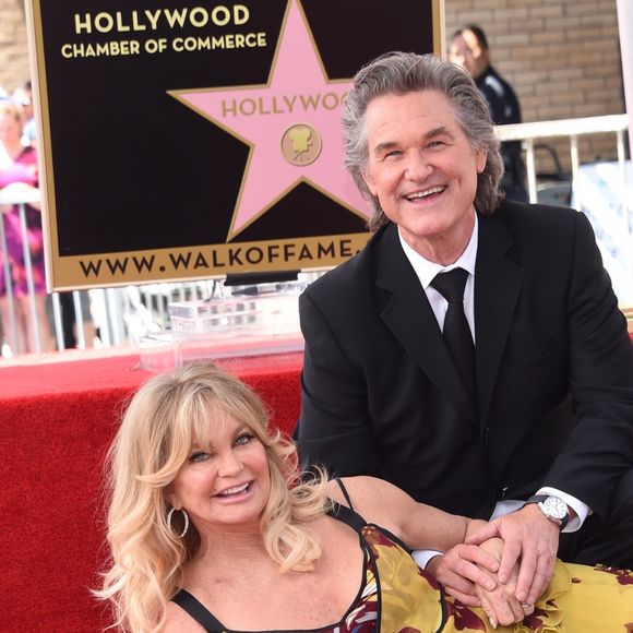 Goldie Hawn et son compagnon Kurt Russell reçoivent leurs étoiles sur le Walk of Fame au 6201 Hollywood blvd à Hollywood, le 4 mai 2017