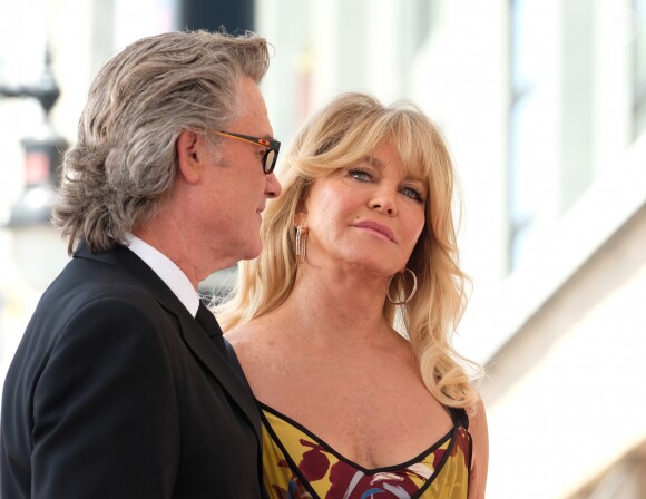 Goldie Hawn et son compagnon Kurt Russell reçoivent leurs étoiles sur le Walk of Fame au 6201 Hollywood blvd à Hollywood, le 4 mai 2017