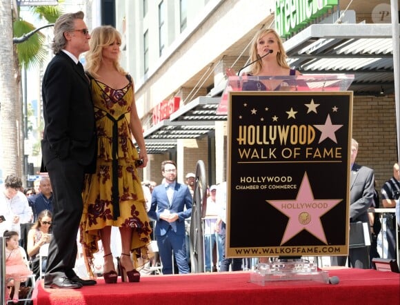 Goldie Hawn et son compagnon Kurt Russell avec Reese Witherspoon - Goldie Hawn et son compagnon Kurt Russell reçoivent leurs étoiles sur le Walk of Fame au 6201 Hollywood blvd à Hollywood, le 4 mai 2017
