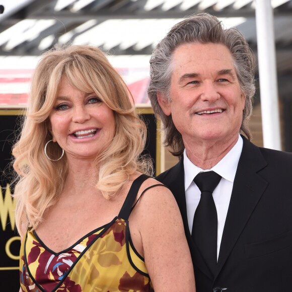 Goldie Hawn et son compagnon Kurt Russell reçoivent leurs étoiles sur le Walk of Fame au 6201 Hollywood blvd à Hollywood, le 4 mai 2017