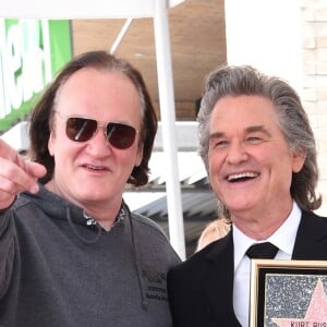 Quentin Tarantino et Kurt Russell - Goldie Hawn et son compagnon Kurt Russell reçoivent leurs étoiles sur le Walk of Fame au 6201 Hollywood blvd à Hollywood, le 4 mai 2017