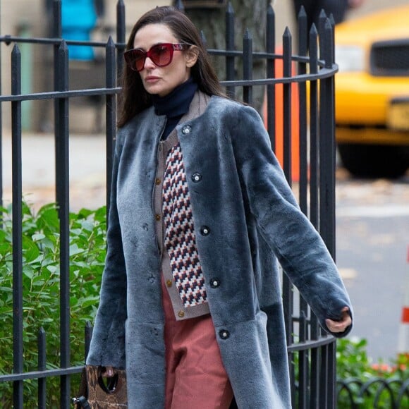 Demi Moore sur le tournage du film 'Blind' à New York, le 12 novembre 2015