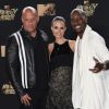 Vin Diesel, Jordana Brewster, Tyrese Gibson lors des ''2017 MTV Movie And TV Awards'' à Los Angeles, le 7 mai 2017.