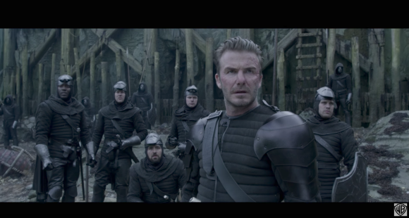 David Beckham joue dans Le Roi Arthur : La légende d'Excalibur, le nouveau film de Guy Ritchie - Image extrait d'une vidéo publiée sur Youtube le 9 mai 2017