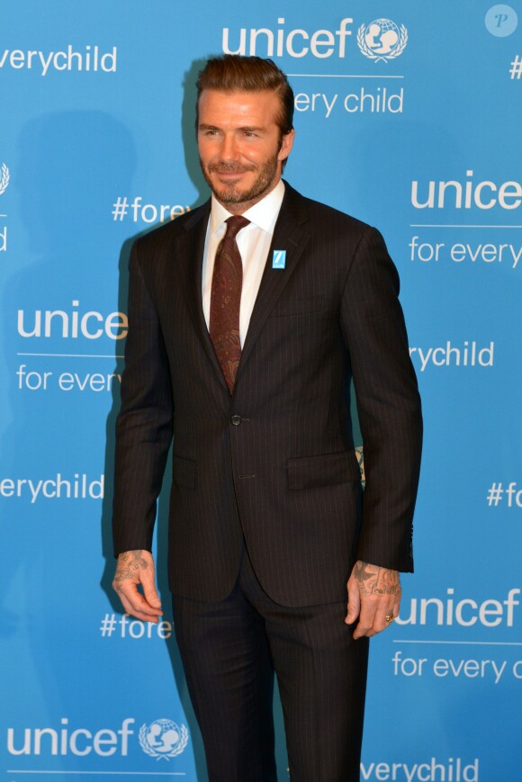 David Beckham à la Soirée de gala des 70 ans de l'UNICEF à New York le 12 décembre 2016.