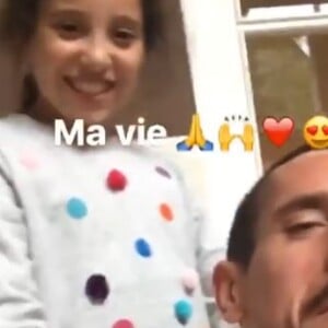 Franck Ribéry massé par sa fille Shaki­nez, vidéo postée sur Instagram en mai 2017.