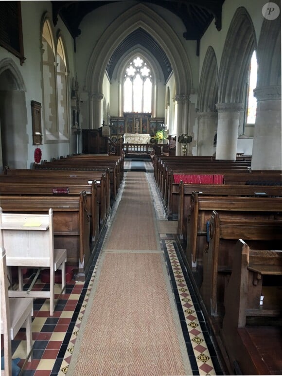 L'église St-Mark où vont se marier Pippa Middleton et James Matthews le 20 mai 2017. Les visiteurs ont déjà laissé plusieurs mots de félicitations dans le registre de l'église. Berskire, le 8 mai 2017.