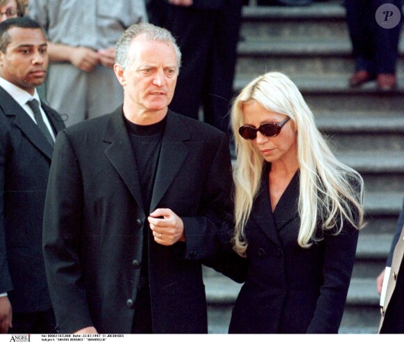 Santo et Donatella Versace à Milan. Juillet 1997.