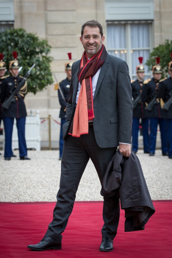 Christophe Castaner au palais de l'Elysée à Paris pour la cérémonie d'investiture d'E. Macron, nouveau président de la République, le 14 mai 2017. © Cyril Moreau/Bestimage
