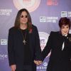 Ozzy Osbourne et Sharon Osbourne arrivent aux MTV Europe Music Awards 2014 à "The Hydro" le 9 Novembre 2014 à Glasgow, Ecosse.