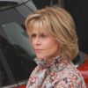 Jane Fonda sur le tournage du film "Grace and Frankie" à Malibu, le 16 mars 2017.