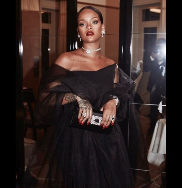 Dîner de présentation et lancement des collections de joaillerie et Haute Joaillerie "Rihanna ♥ Chopard". Cannes, le 18 mai 2017.