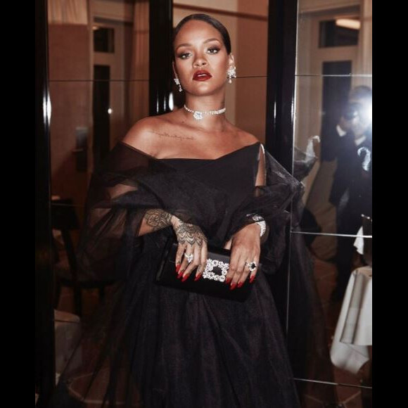 Dîner de présentation et lancement des collections de joaillerie et Haute Joaillerie "Rihanna ♥ Chopard". Cannes, le 18 mai 2017.