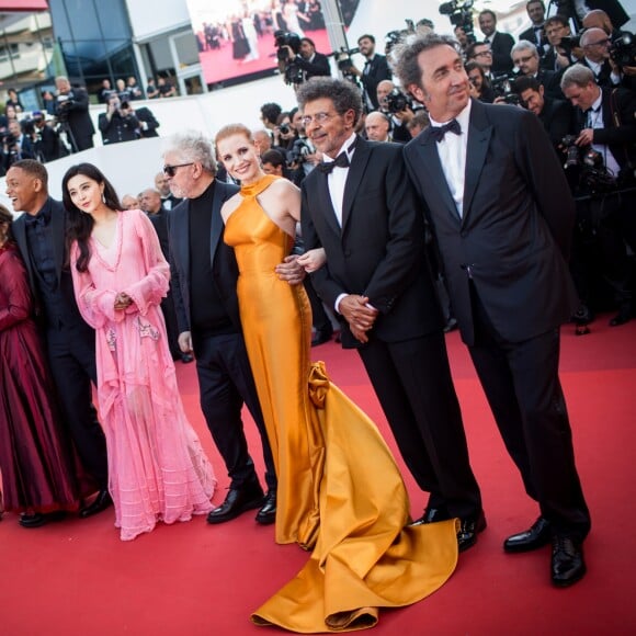 Park Chan-wook, Maren Ade, Agnès Jaoui, Will Smith, Fan Bingbing, Pedro Almodovar, Jessica Chastain, Gabriel Yared, Paolo Sorrentino - Montée des marches de la soirée du 70ème anniversaire du Festival International du Film de Cannes. Le 23 mai 2017. © Borde-Jacovides-Moreau/Bestimage