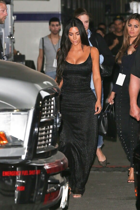 Kim Kardashian à la sortie de l'émission Andy Cohen à Los Angeles, le 21 mai 2017