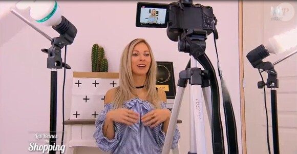 Cindy, ex-candidate des Ch'tis à Mykonos, dans Les Reines du shopping sur M6 le 22 mai 2017.