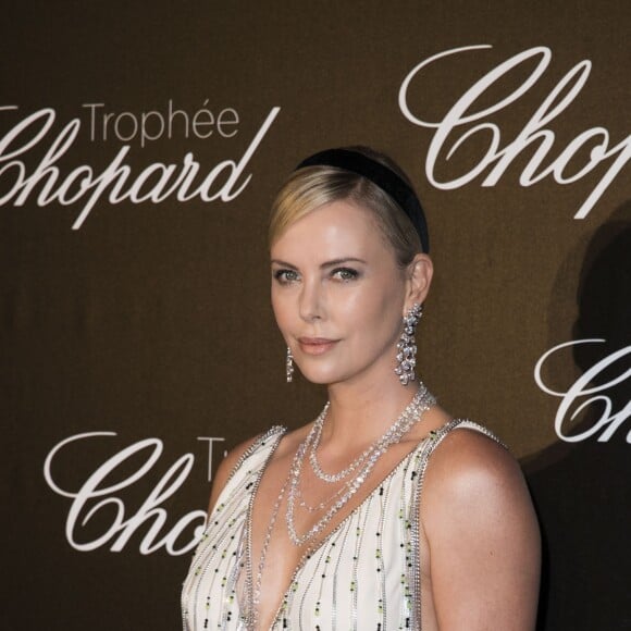 Charlize Theron (robe Prada, bijoux Chopard) - Photocall du Trophée Chopard au Grand Hyatt Cannes Hôtel Martinez lors du 70e Festival International du Film de Cannes, France, le 22 mai 2017. © Borde-Jacovides-Moreau/Bestimage