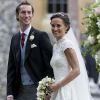 Pippa Middleton et James Matthews lors de leur mariage à Englefield (Berkshire, Angleterre), le 20 mai 2017.