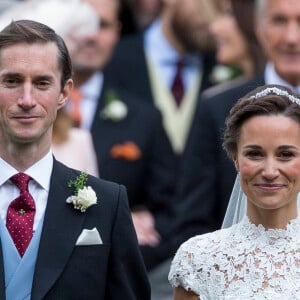 Pippa Middleton et James Matthews lors de leur mariage à Englefield (Berkshire, Angleterre), le 20 mai 2017.