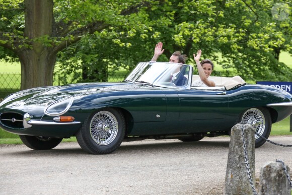 Pippa Middleton et James Matthews lors de leur mariage à Englefield (Berkshire, Angleterre), le 20 mai 2017.