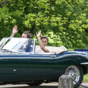 Pippa Middleton et James Matthews lors de leur mariage à Englefield (Berkshire, Angleterre), le 20 mai 2017.