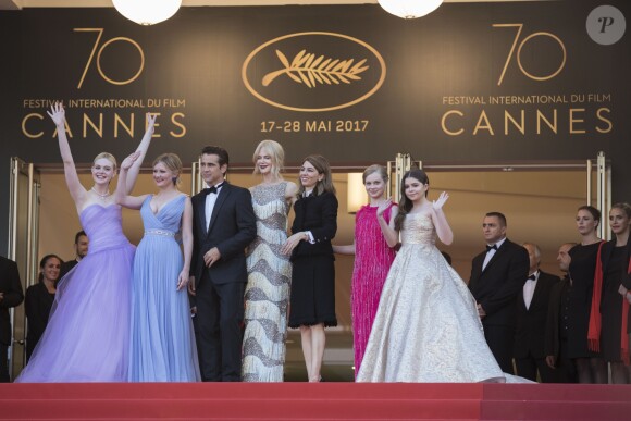 Elle Fanning, Kirsten Dunst, Colin Farrell, Nicole Kidman, Sofia Coppola, Angousie Rice, Addison Riecke - Montée des marches du film "Les Proies" (The Beguiled) lors du 70ème Festival International du Film de Cannes. Le 24 mai 2017. © Borde-Jacovides-Moreau/Bestimage