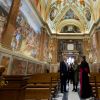 Donald Trump et sa femme Melania visitent la Chapelle Sixtine au Vatican, le 24 mai 2017