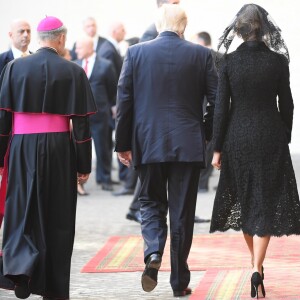 Donald Trump et sa femme Melania visitent la Chapelle Sixtine au Vatican, le 24 mai 2017