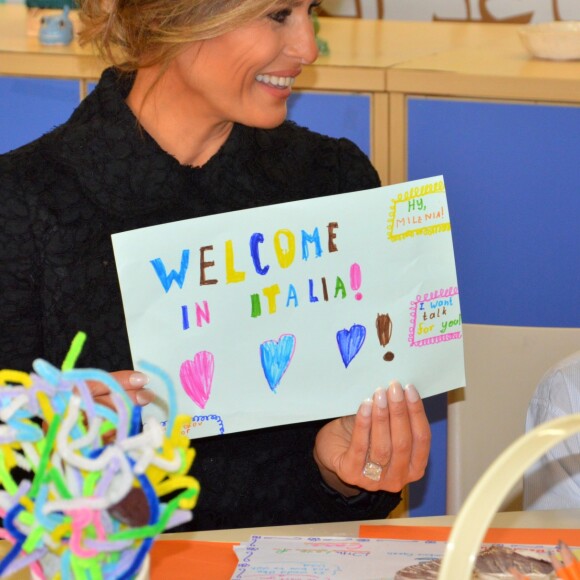 Melania Trump rend visite aux enfants du Bambino Gesu Pediatric Hospital à Rome, le 24 mai 2017