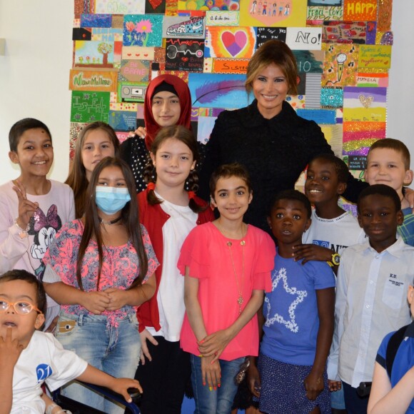 Melania Trump rend visite aux enfants du Bambino Gesu Pediatric Hospital à Rome, le 24 mai 2017