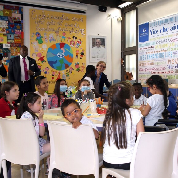 Melania Trump rend visite aux enfants du Bambino Gesu Pediatric Hospital à Rome, le 24 mai 2017