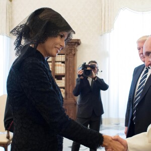 Le Pape François rencontre Donald Trump et sa femme Melania au Vatican, le 24 mai 2017