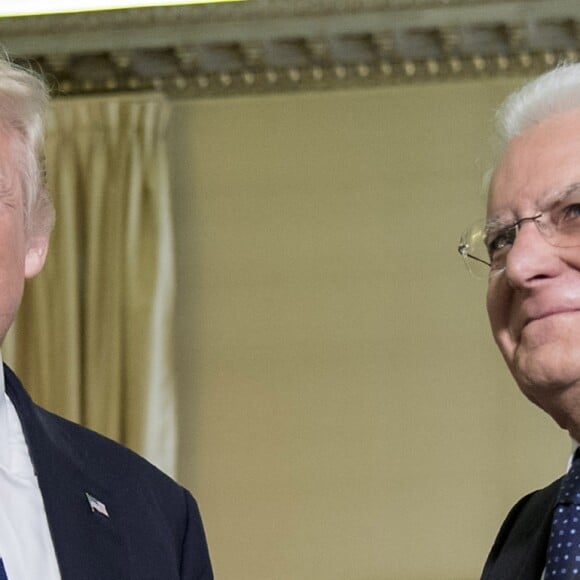 Le président des Etat-Unis Donald Trump rencontre le président Italien Sergio Mattarella au palais présidentiel (del Quirinale) à Rome, Italie, le 24 mai 2017.