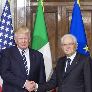 Le président des Etat-Unis Donald Trump rencontre le président Italien Sergio Mattarella au palais présidentiel (del Quirinale) à Rome, Italie, le 24 mai 2017.