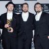 JC Chasez, Lance Bass, Justin Timberlake, Chris Kirkpatrick, Joey Fatone (N'Sync) lors de la cérémonie MTV Video Music Awards au Barclays Center de New York le 25 août 2013.