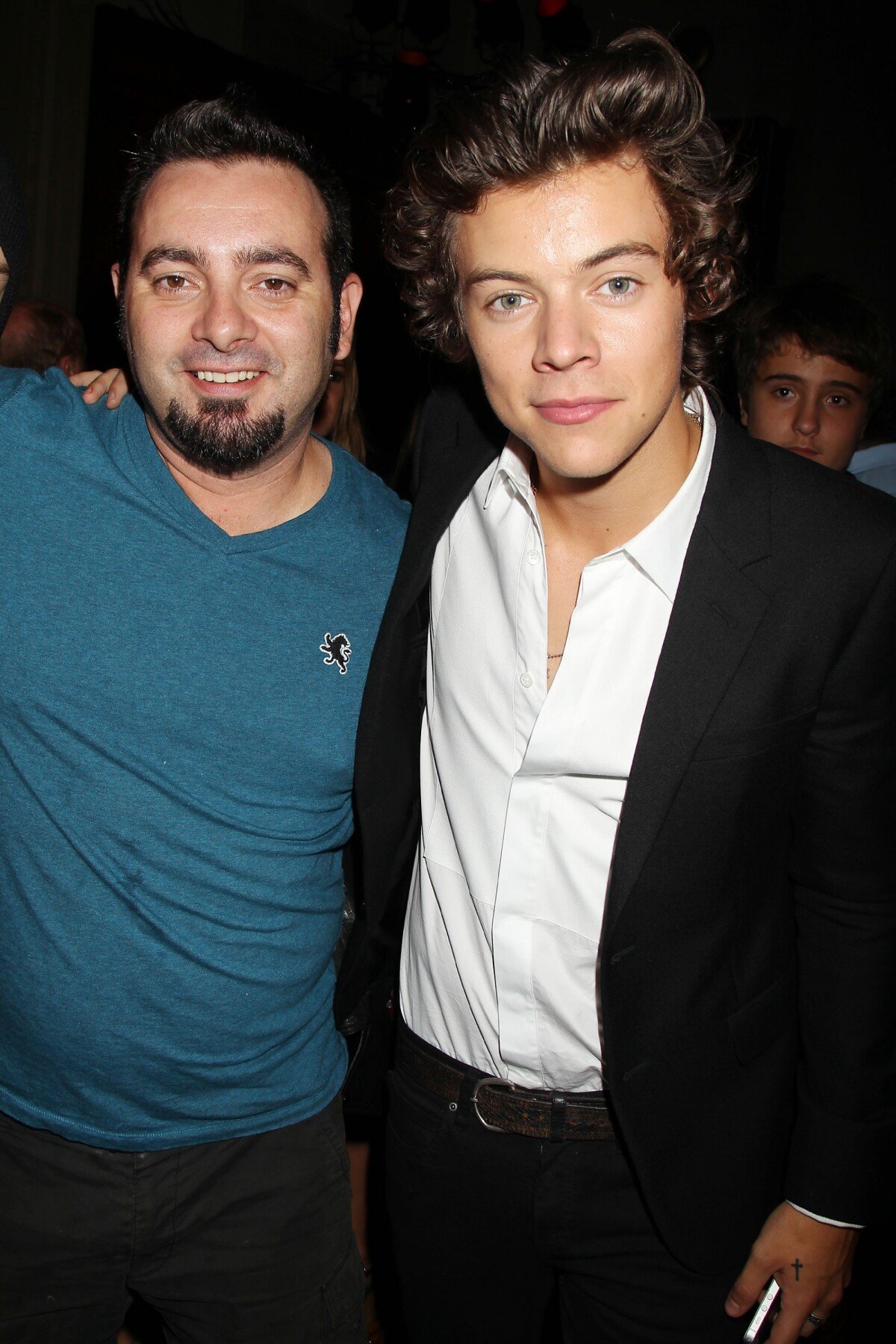 Photo : Chris Kirkpatrick et Harry Styles posent à New York le 26 août  2013. - Purepeople