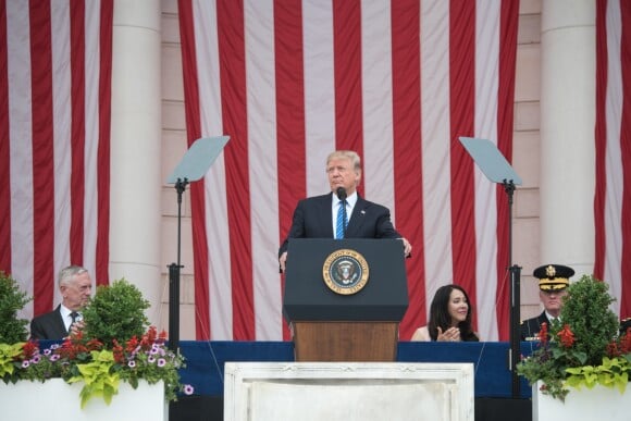 Donal Trump à la cérémonie du Memorial Day à Arlington le 29 mai 2017.