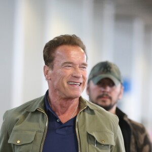 Exclusif - Arnold Schwarzenegger arrive à l'aéroport de Roissy Charles de Gaulle le 19 mai 2017