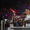 Tony Yoka a remporté contre l'Américain Travis Clarke son premier combat de boxe professionnel au Palais des Sports de Paris le 2 juin 2017 par arrêt de l'arbitre à la deuxième reprise. © CVS/Bestimage