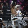 Tony Yoka a remporté contre l'Américain Travis Clarke son premier combat de boxe professionnel au Palais des Sports de Paris le 2 juin 2017 par arrêt de l'arbitre à la deuxième reprise. © CVS/Bestimage