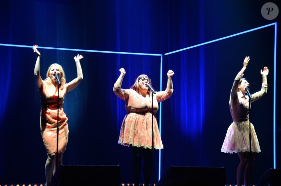 Semi-Exclusif - Les Coquettes (Juliette Faucon, Lola Cés et Marie Facundo) - People au spectacle des "Coquettes" à l'Olympia à Paris, avec en première partie B. Krief et E. Semoun, le 2 juin 2017. © Coadic Guirec/Bestimage