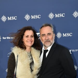 Antoine Duléry et sa femme Pascale Pouzadoux - Soirée du baptême du paquebot MSC Meraviglia au Havre le 23 juin 2017. Le MSC Meraviglia, plus gros paquebot européen, inauguré par E. Macron le 31 mai dernier, a été baptisé au Havre par S. Loren, trois jours après avoir quitté les chantiers navals STX de Saint-Nazaire. L'actrice italienne, marraine du navire, comme de tous les autres bateaux de croisière de MSC depuis une dizaine d'années, a coupé le ruban avec des ciseaux, déclenchant ainsi le mécanisme faisant s'écraser la traditionnelle bouteille de champagne sur la coque. Cette cérémonie, qui s'est déroulée à l'occasion du 500e anniversaire du Havre, marque aussi l'importance grandissante de du groupe MSC pour le port normand. © Rachid Bellak/Bestimage