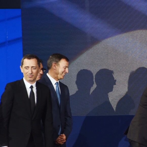 Gad Elmaleh, Patrick Bruel, Sophia Loren - Soirée du baptême du paquebot MSC Meraviglia au Havre le 23 juin 2017. Le MSC Meraviglia, plus gros paquebot européen, inauguré par E. Macron le 31 mai dernier, a été baptisé au Havre par S. Loren, trois jours après avoir quitté les chantiers navals STX de Saint-Nazaire. © Rachid Bellak/Bestimage