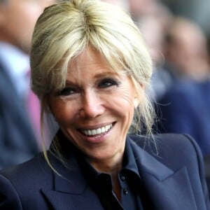 La première dame Brigitte Macron (Trogneux) - Finale du Top 14, ASM Clermont contre le RC Toulon au Stade de France à Saint-Denis, Seine Saint-Denis (banlieus de Paris), France, le 4 juin 2017. ASM Clermont remporte le match contre RC Toulon 22-16. © Dominique Jacovides/Bestimage