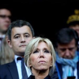 La première dame Brigitte Macron (Trogneux) - Finale du Top 14, ASM Clermont contre le RC Toulon au Stade de France à Saint-Denis, Seine Saint-Denis (banlieus de Paris), France, le 4 juin 2017. ASM Clermont remporte le match contre RC Toulon 22-16. © Dominique Jacovides/Bestimage