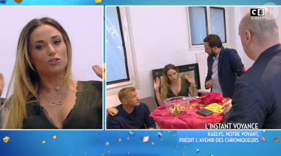 Capucine Anav confesse être en couple avec un "fils de" dans "Touche pas à mon poste" sur C8. Le 6 juin 2017.